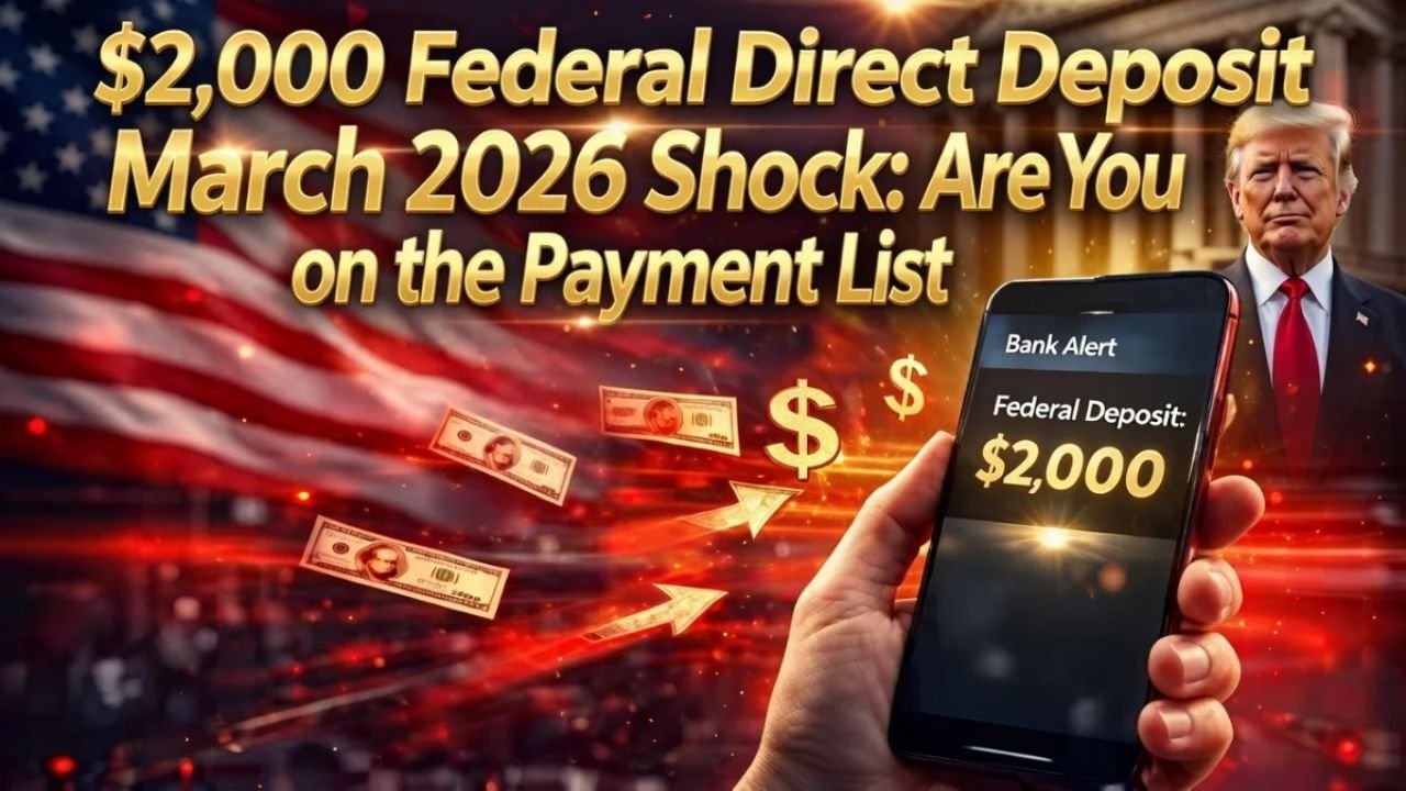 $2,000 Federal Direct Deposit March 2026 Shock: Are You on the Payment List