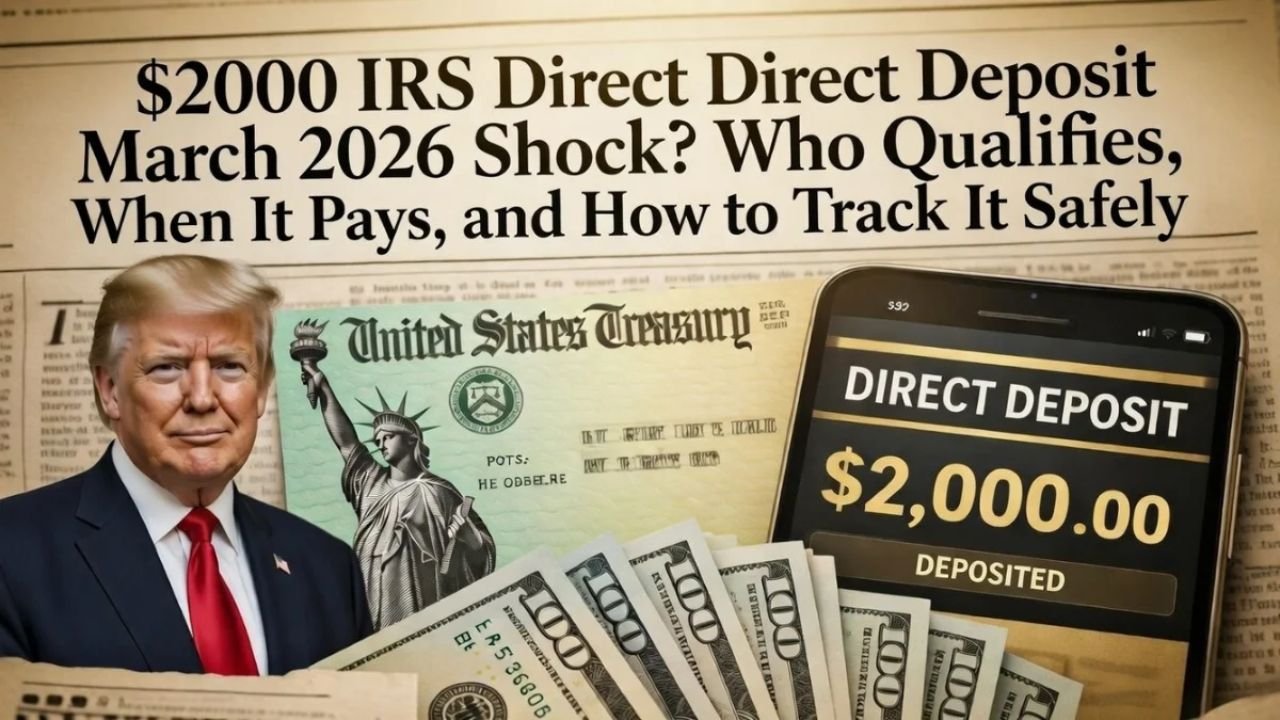 $2,000 IRS Direct Deposit March 2026 Shock? Who Qualifies, When It Pays, and How to Track It Safely