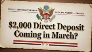 $2,000 Direct Deposit Coming in March 2026? Eligibility, Payment Dates & Fast Claim Tips